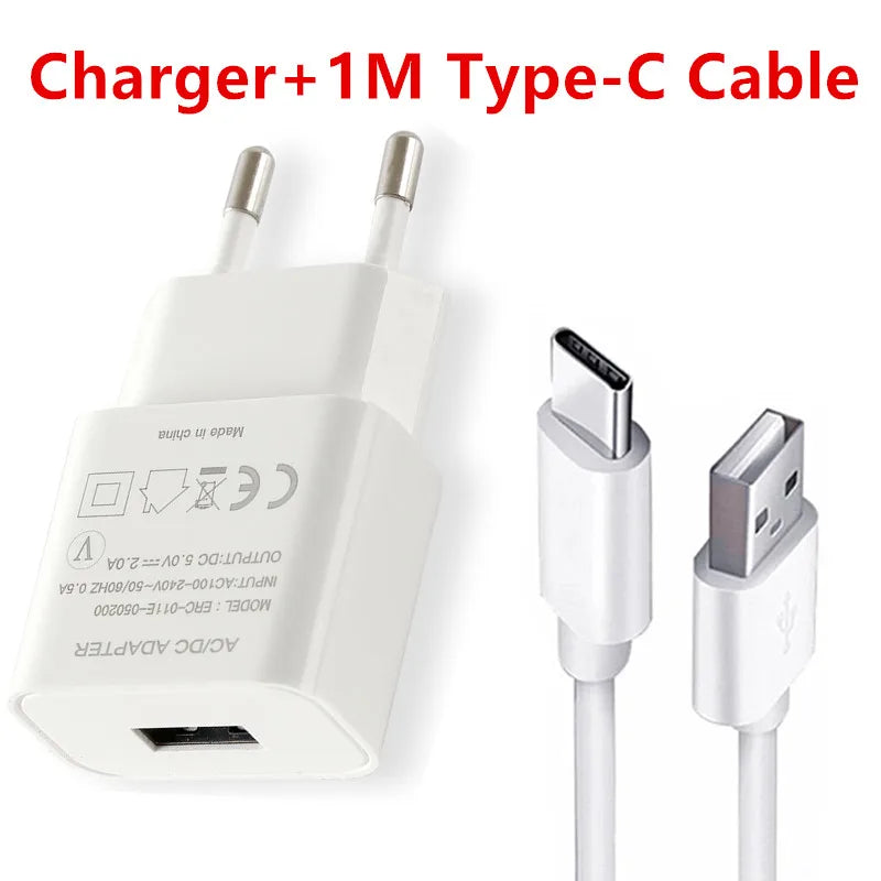 Fast Charging Charger Type-C Phone Cable For S20 S9 S8 A53 A54 A21S Huawei P30 Pro Fast Charging QC 3.0 Charger