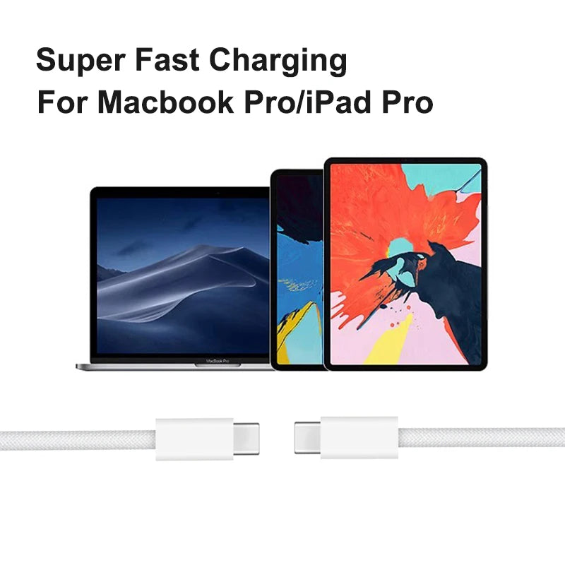 240W USB C to C Charger Cable Type C Fast Charging Braided PD Cable for lPhone 15 16 17E 17 Max lPad Air MacBook Pro ASUS DELL