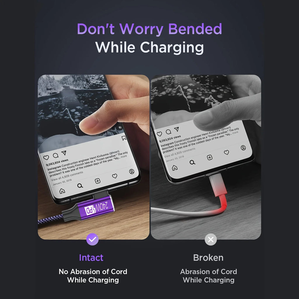 Cable USB-C 240W Nailon Trenzado — Voltion