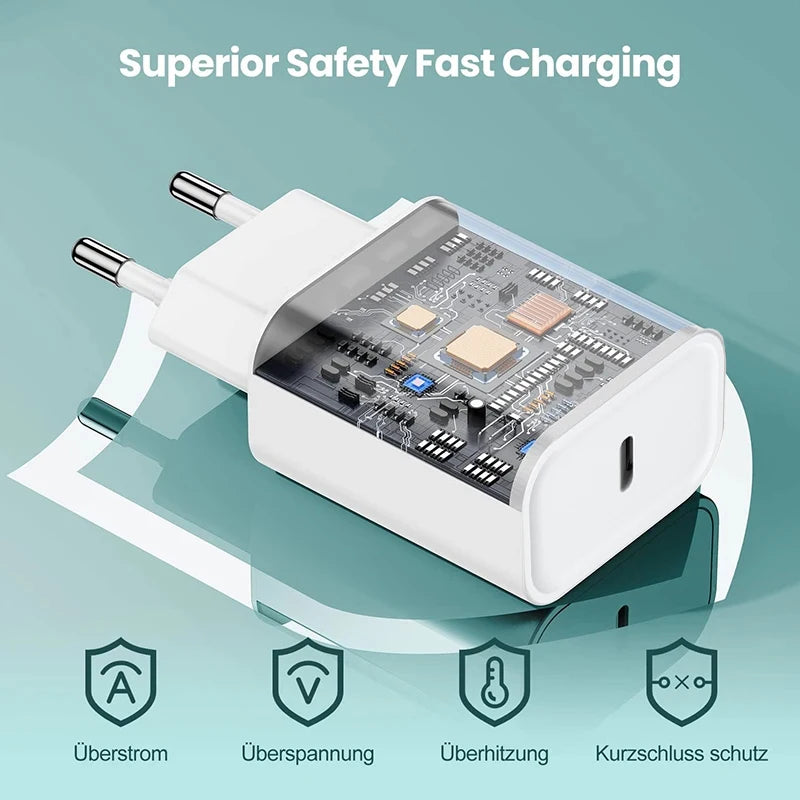 PD Charger 40W Fast Charging USB C Charger For iPhone 17 16 15 14 Pro Max Mini  Quick Charge Type C Phone Charger Power Adapter
