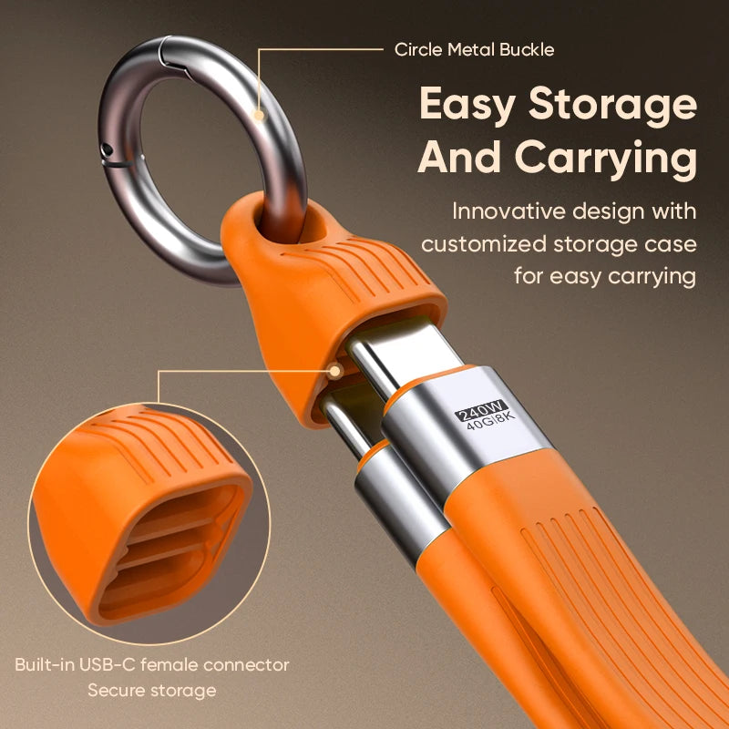 Cable USB-C 240W USB4.0 Llavero — Voltion